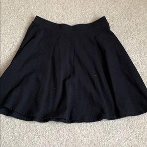 black skater skirt